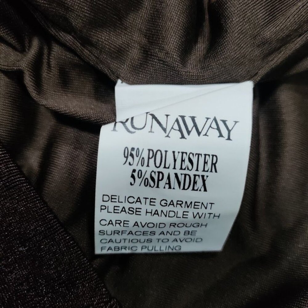 Runaway The Label Chocolate Brown Cowl Neck Mini Dress XS - Picture 6 of 6